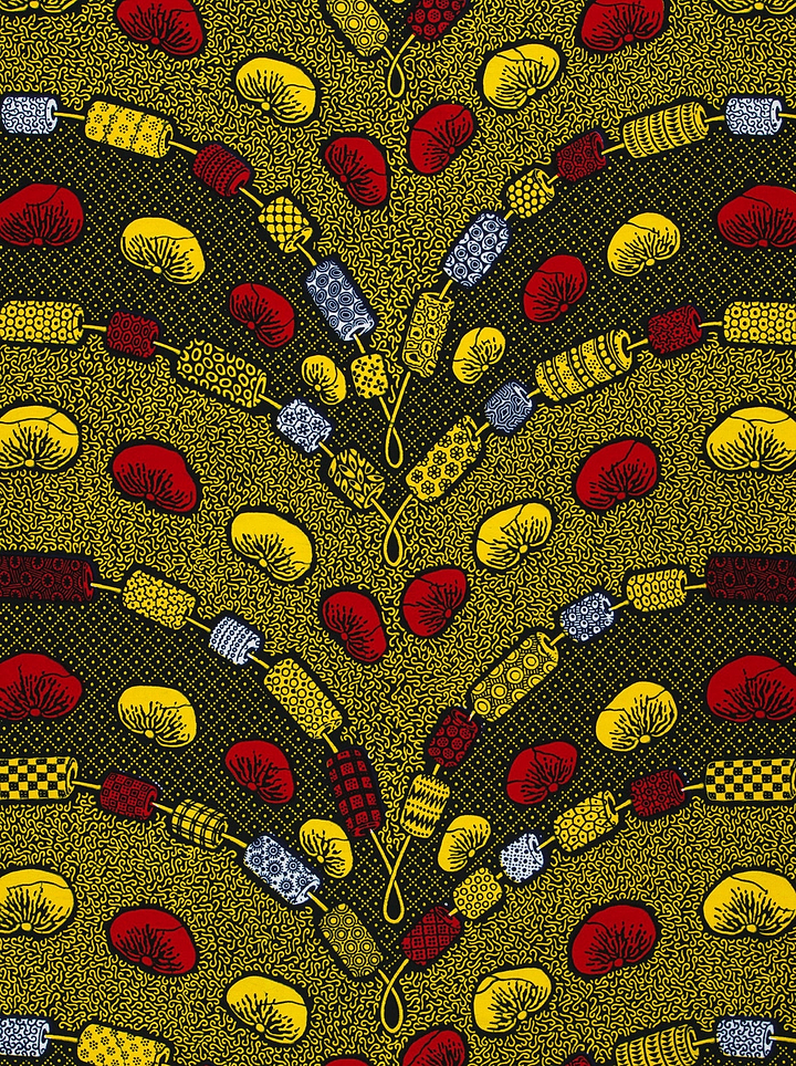 Vibrant african print fabric bold wax hollandais vl00792.209
