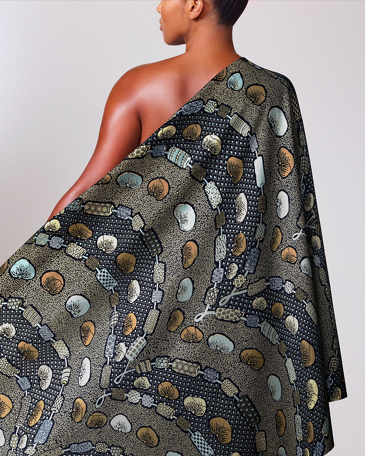 Wax Hollandais | VL00792.290 | Pastel Blue Embellished