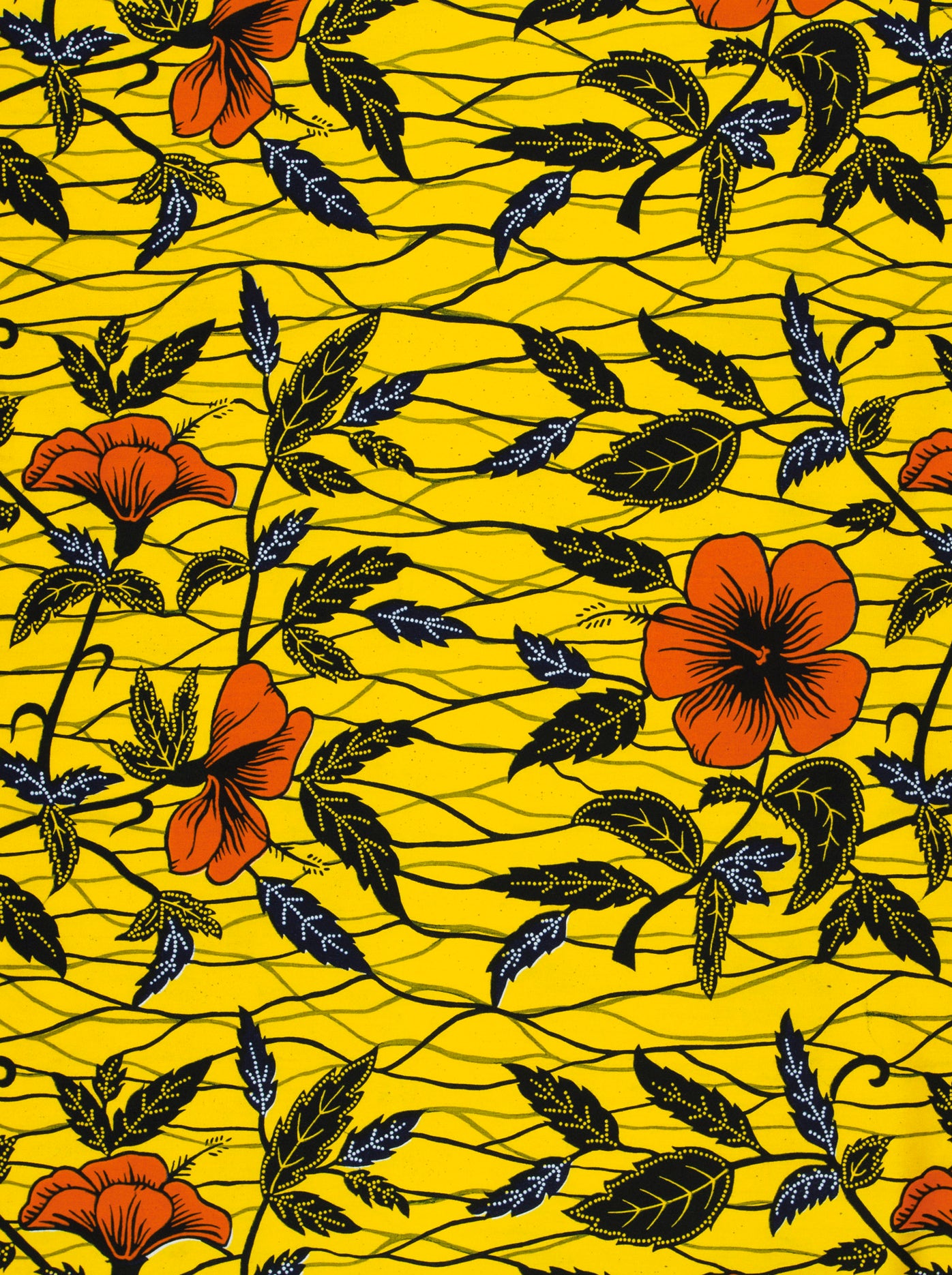 Vibrant yellow fabric bold orange wax hollandais vl00921.223
