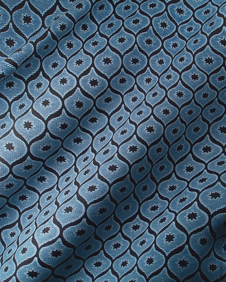 Blue patterned fabric geometric design wax hollandais vl01070.118