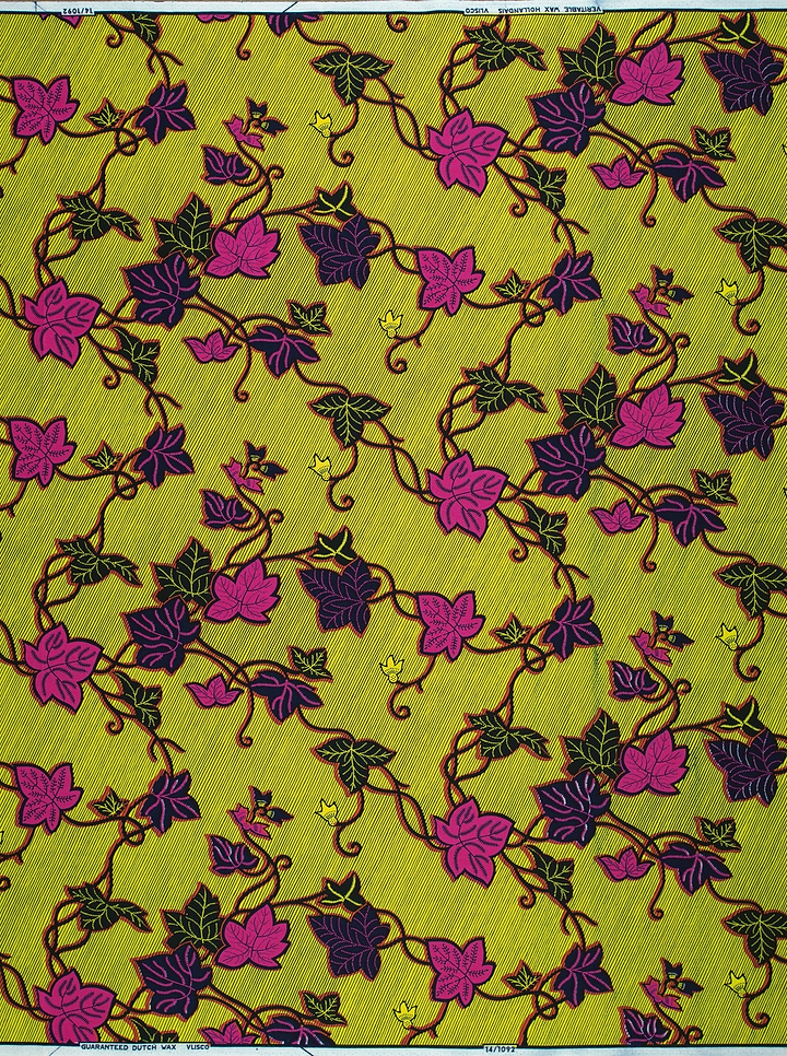 Floral patterned fabric wax hollandais vl01092.199