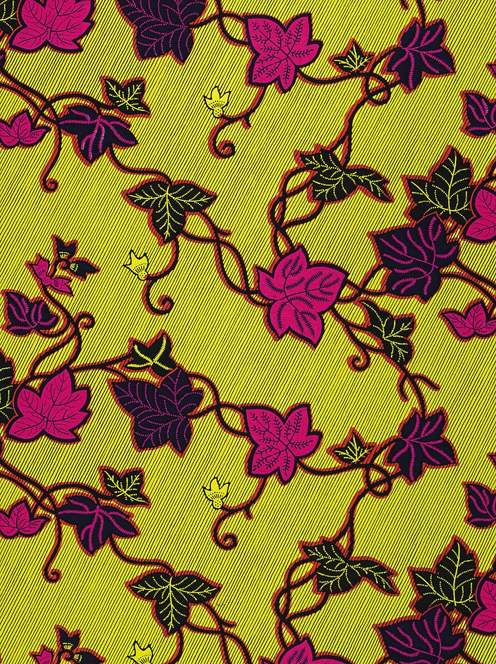 Vibrant yellow fabric bold pattern wax hollandais vl01092.200