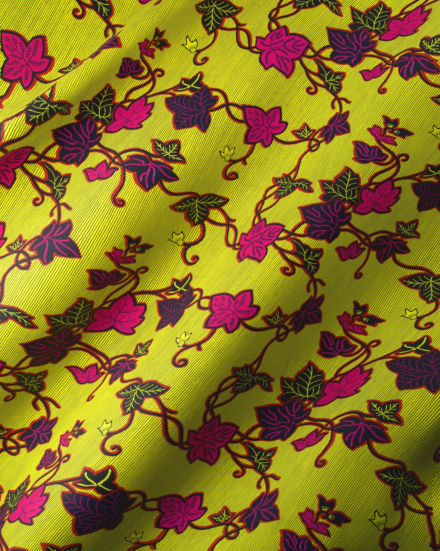 Vibrant yellow fabric adorned pattern wax hollandais vl01092.200
