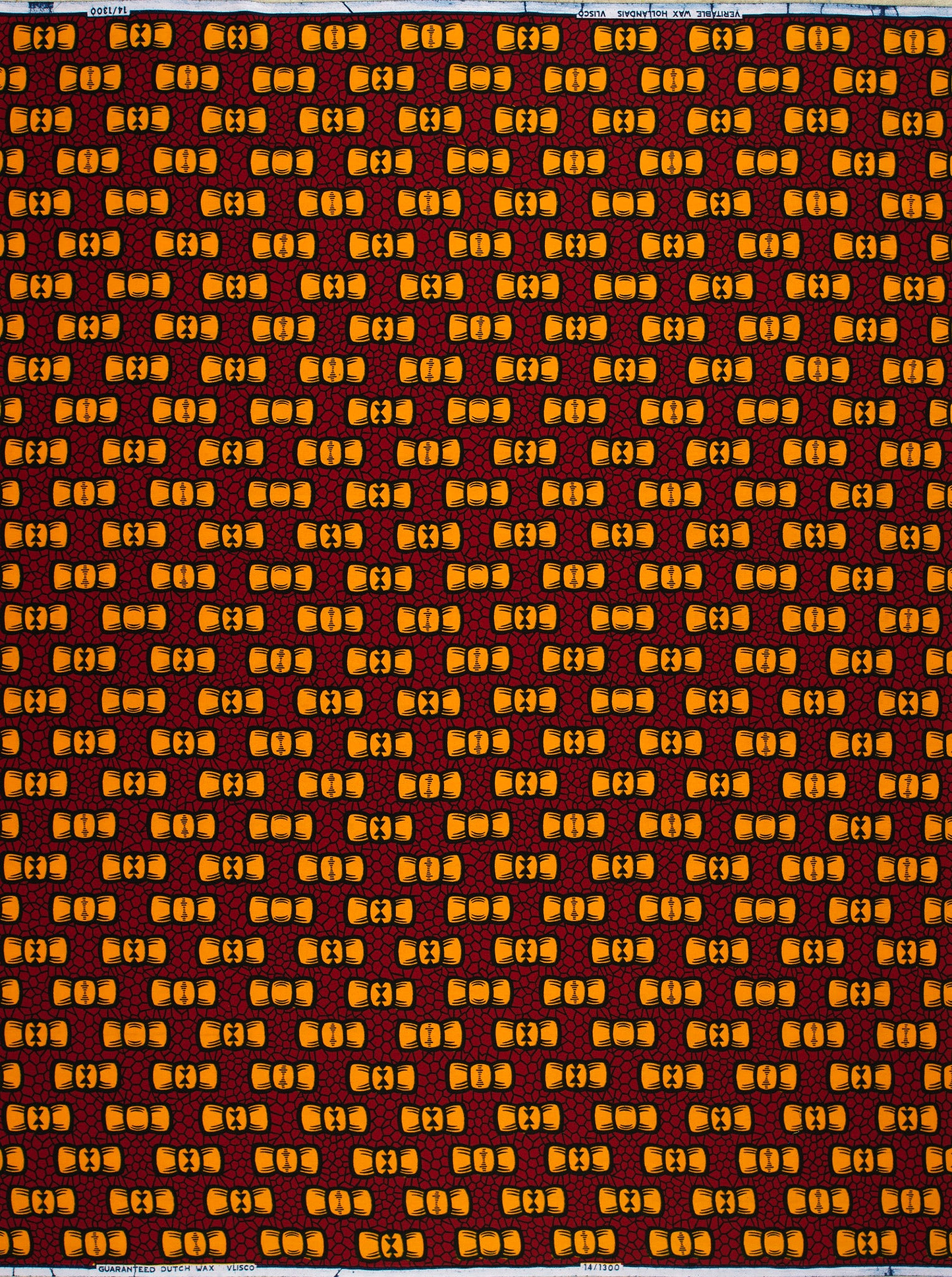 Vibrant red fabric pattern stylized wax hollandais vl01300.028
