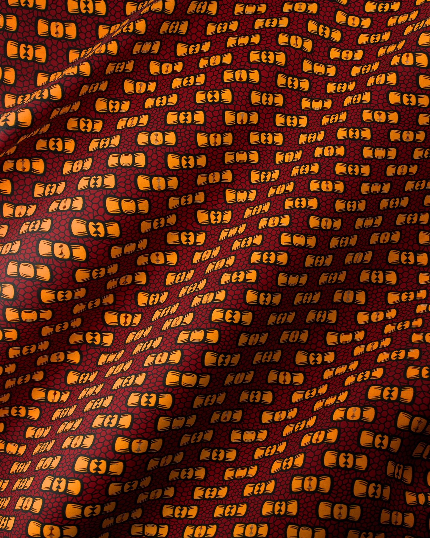 Rich maroon fabric adorned pattern wax hollandais vl01300.028
