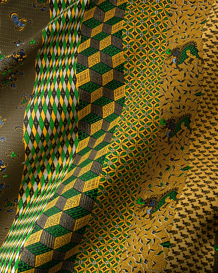 Vibrant intricately patterned fabric bold wax hollandais vl01471.022