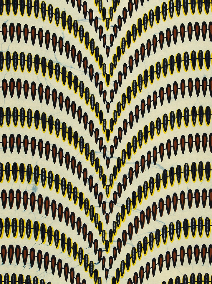 Black brown teardrop-shaped motifs arranged wax hollandais vl01682.123