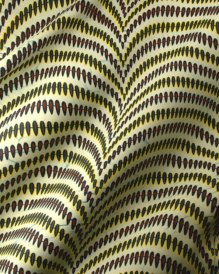 Fabric features bold pattern black wax hollandais vl01682.123