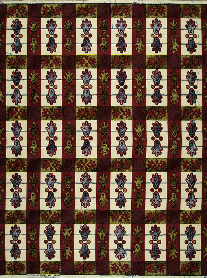 Patterned fabric motifs wax hollandais vl02074.095