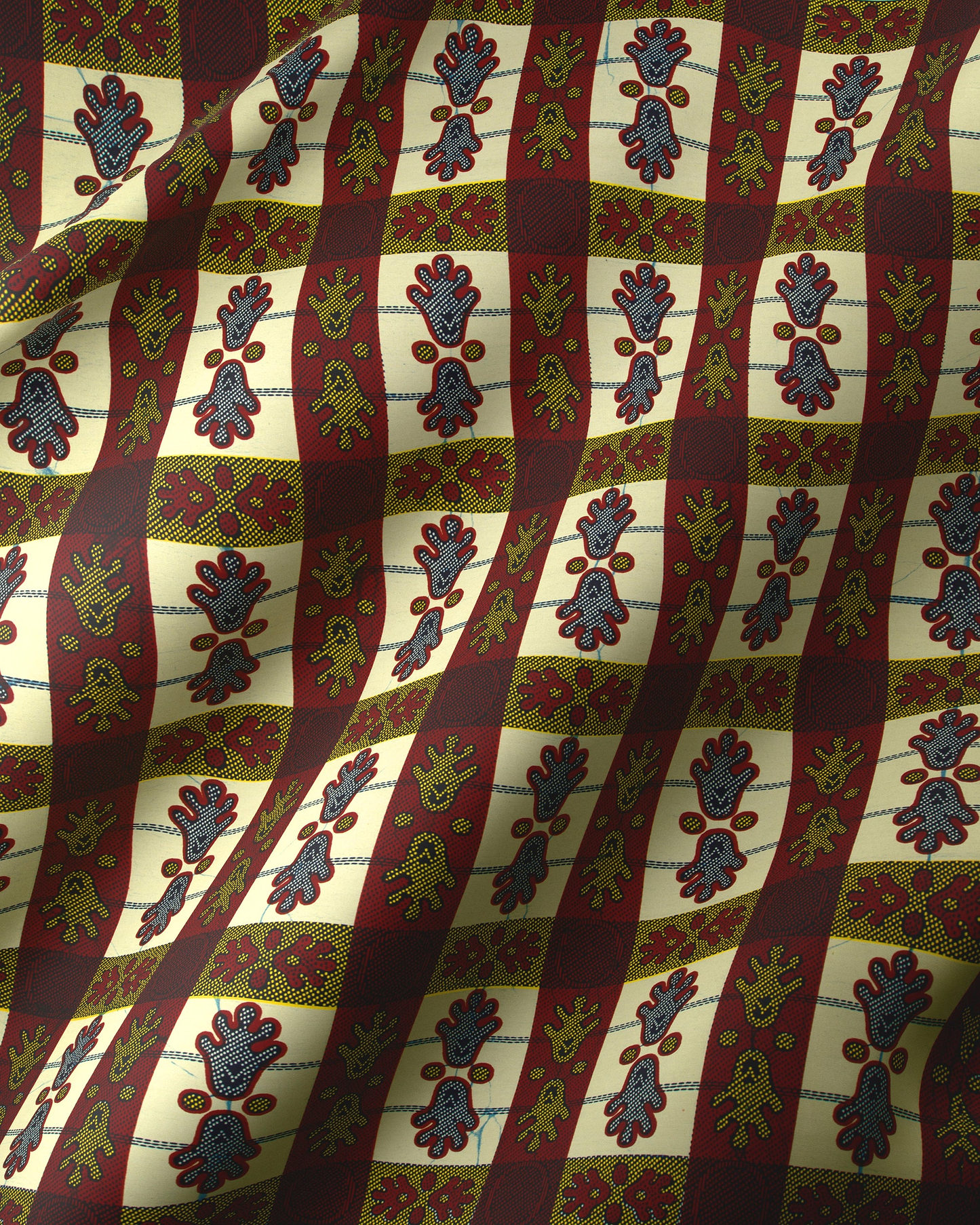 Striped patterned fabric wax hollandais vl02074.095