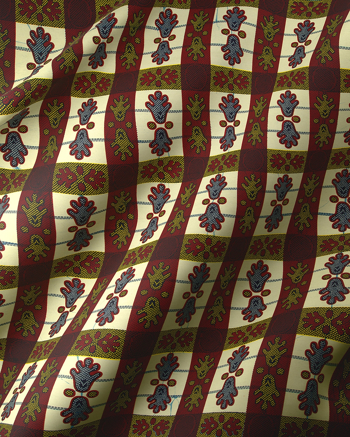 Striped patterned fabric wax hollandais vl02074.095