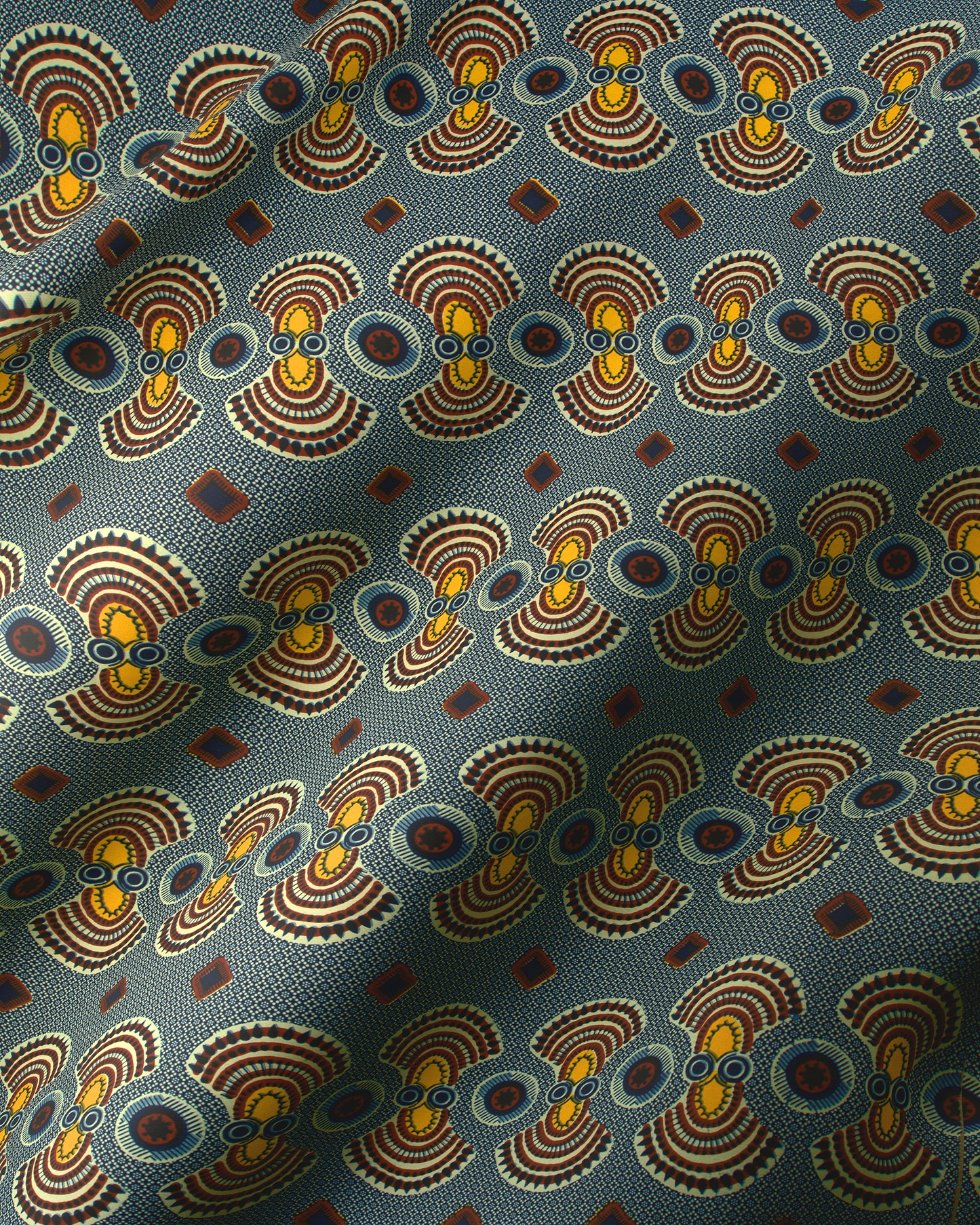 Patterned fabric geometric shapes wax hollandais vl02100.115