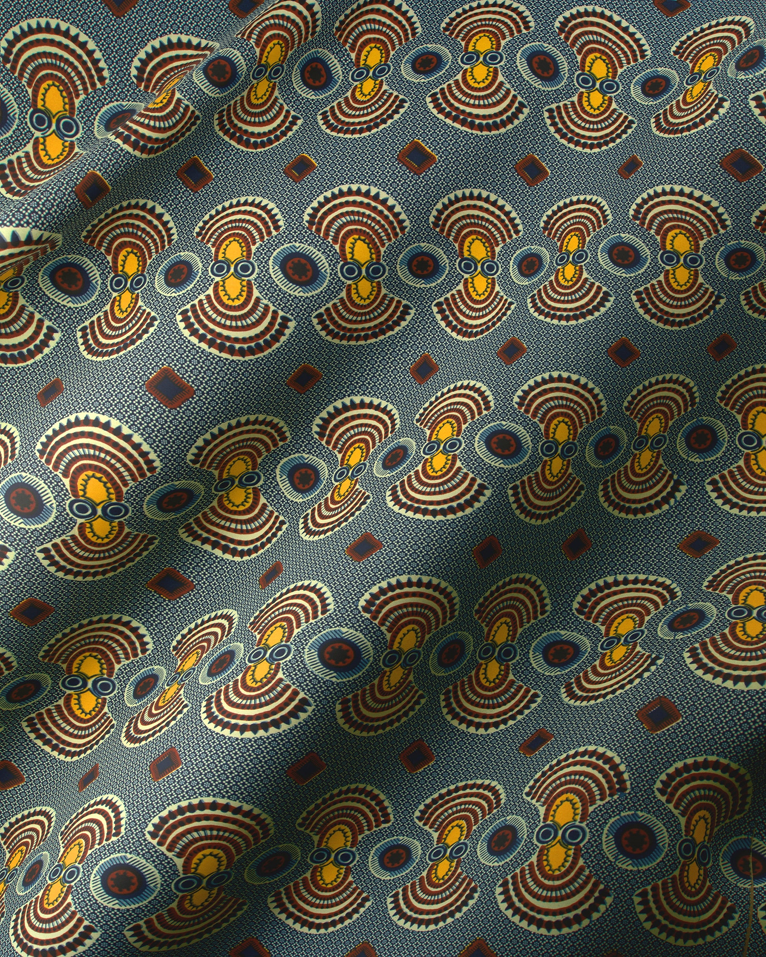 Patterned fabric geometric shapes wax hollandais vl02100.115