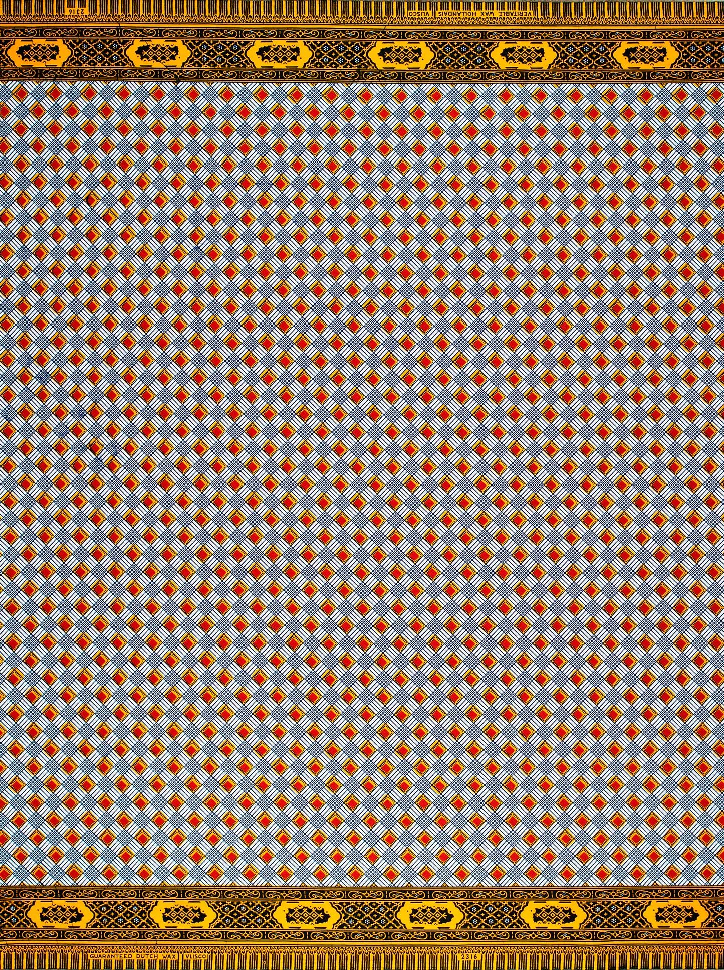 Fabric features geometric pattern diamonds wax hollandais vl02316.105