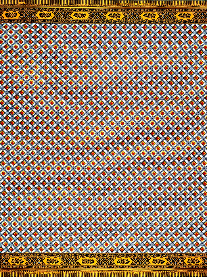 Fabric features geometric pattern diamonds wax hollandais vl02316.105