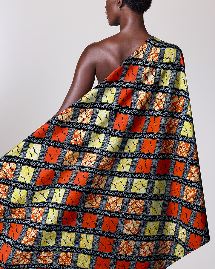 Vibrant one-shoulder wrap dress bold super-wax vl02788.230