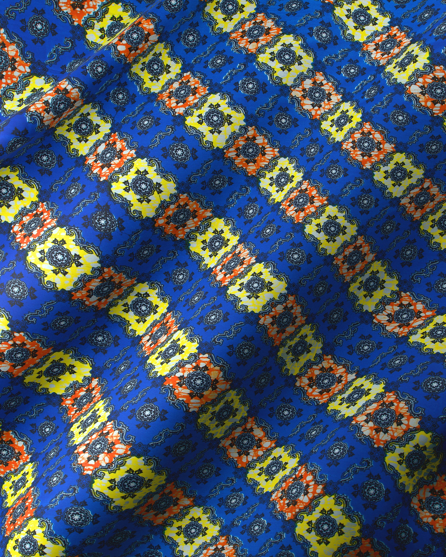 Vibrant blue fabric geometric pattern super-wax vl02789.242