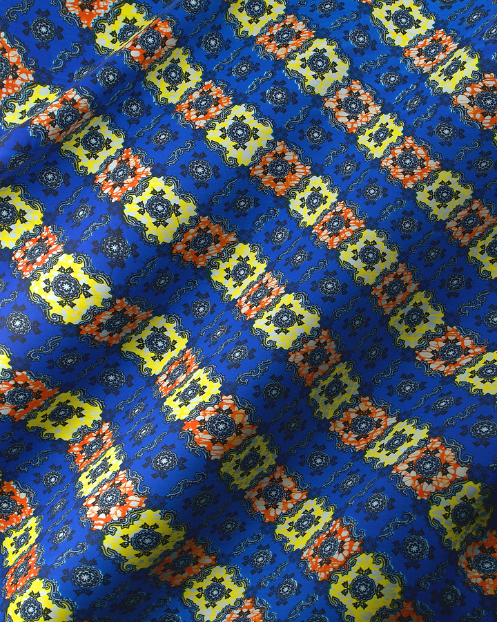 Vibrant blue fabric geometric pattern super-wax vl02789.242