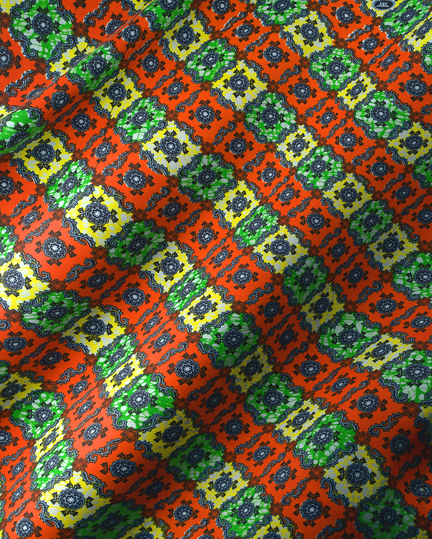 Vibrant orange green yellow patterned super-wax vl02789.270