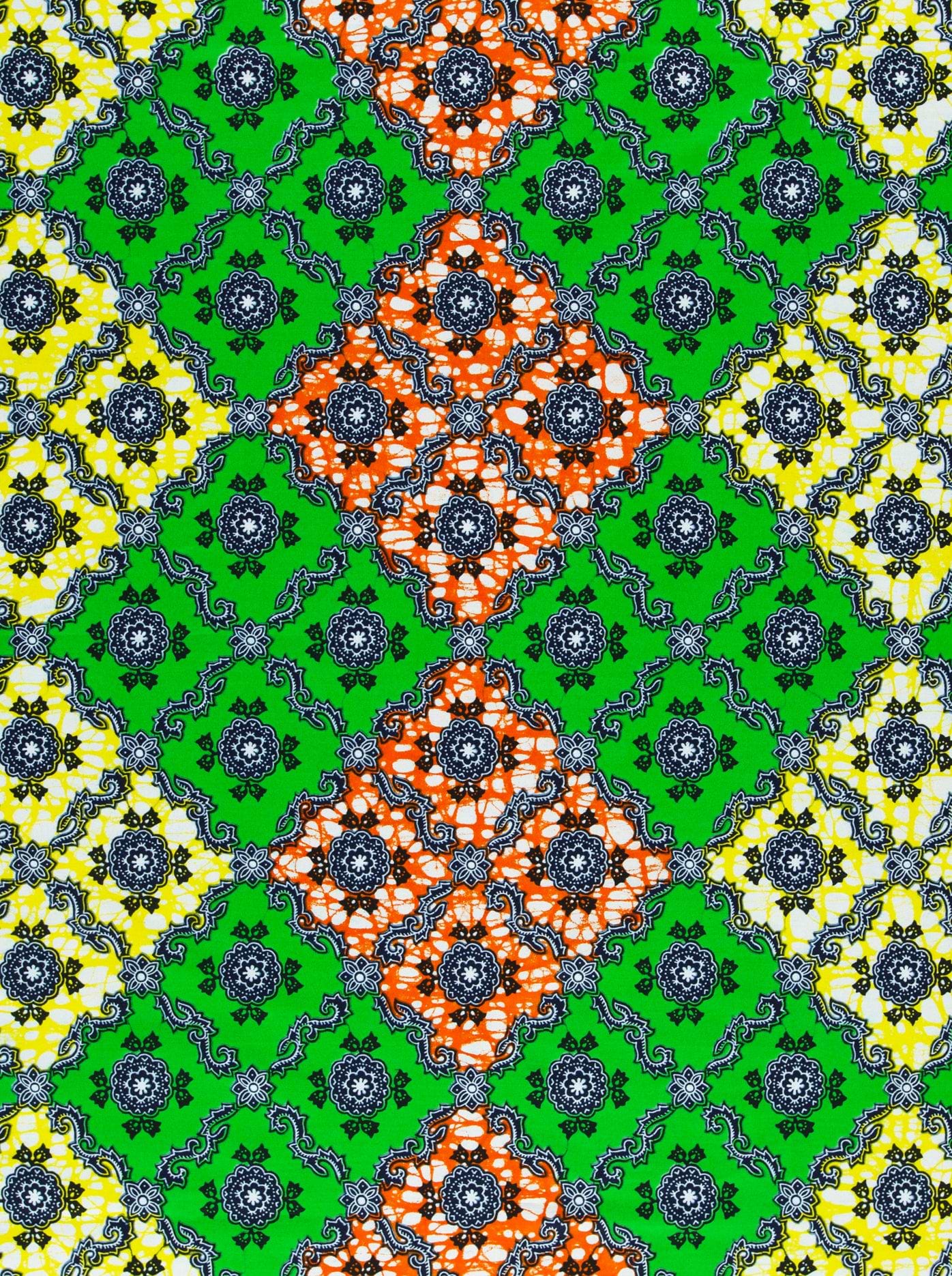Vibrant green yellow orange patterned super-wax vl02789.278