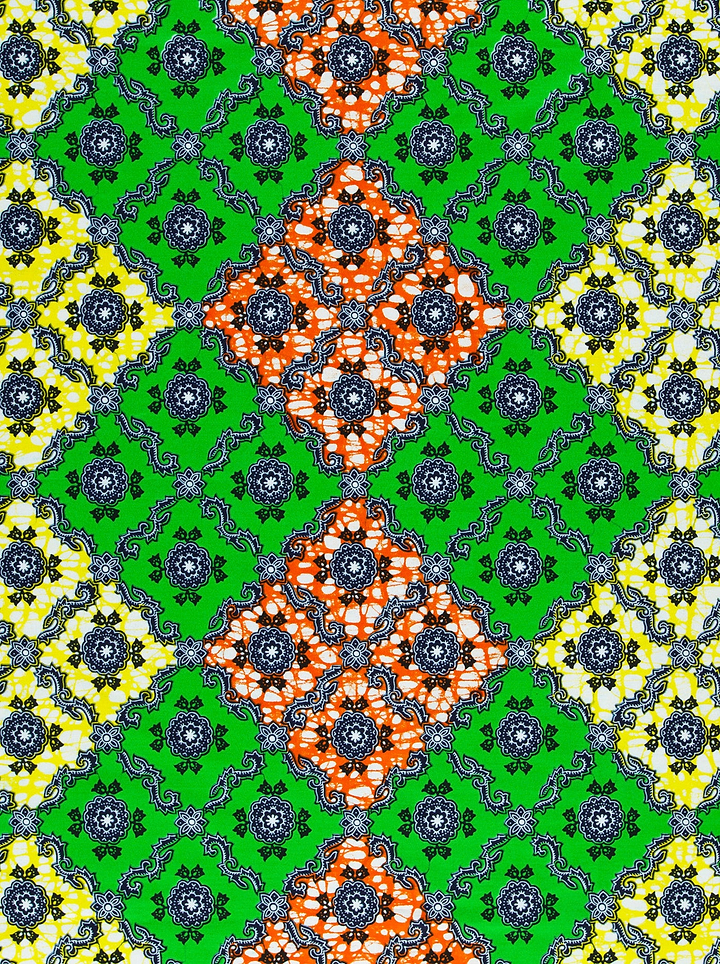 Vibrant green yellow orange patterned super-wax vl02789.278