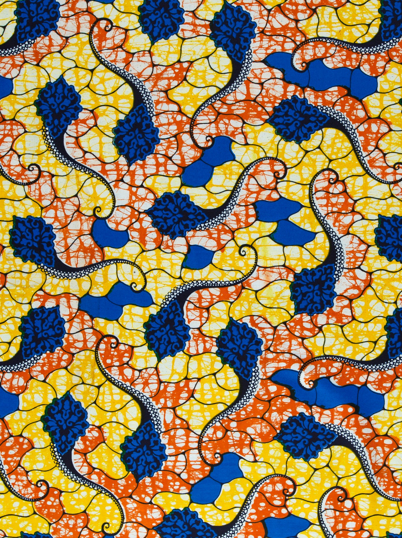 Vibrant yellow orange navy blue super-wax vl02846.164
