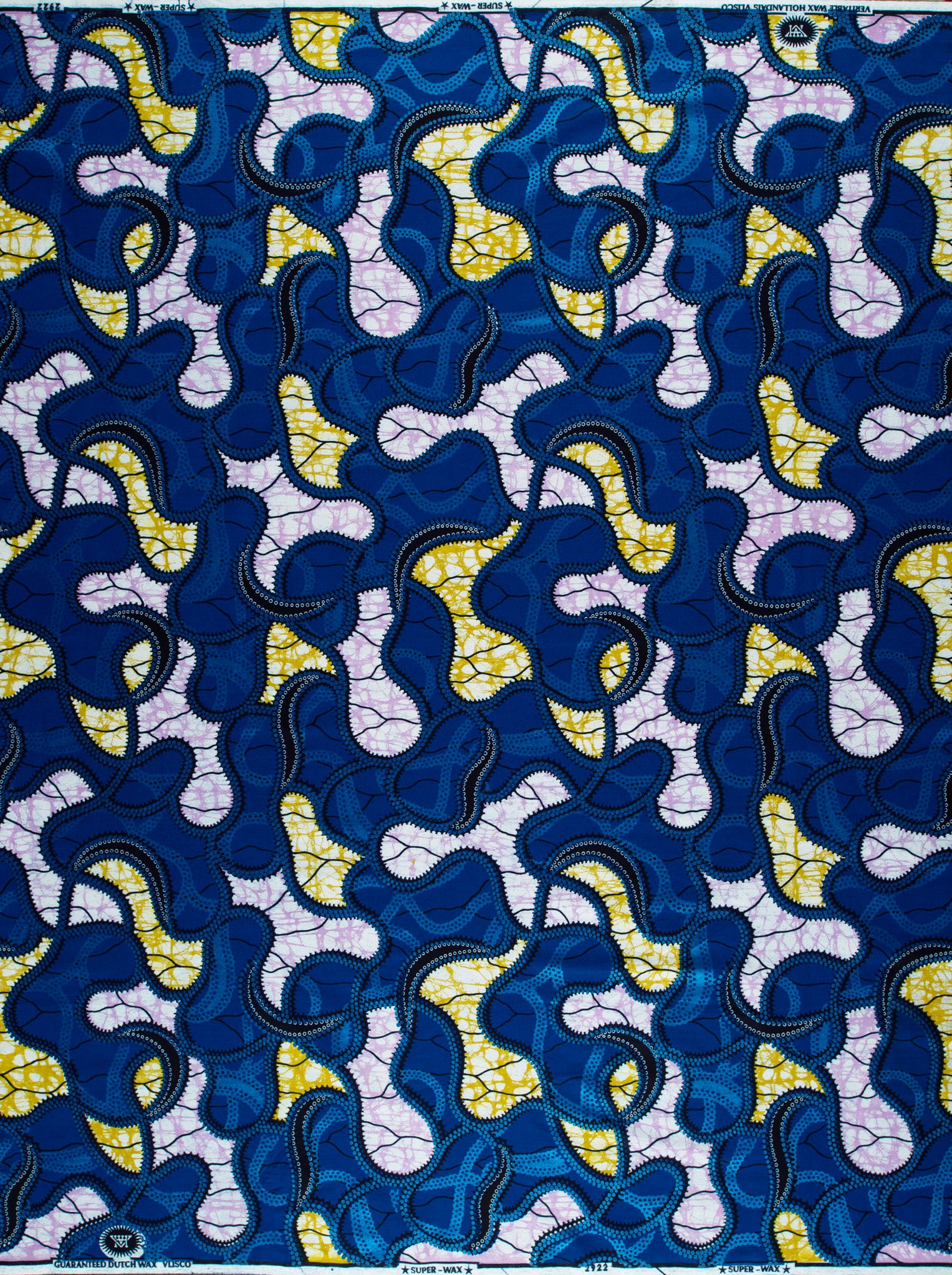 Vibrant blue yellow white abstract super-wax vl02922.255