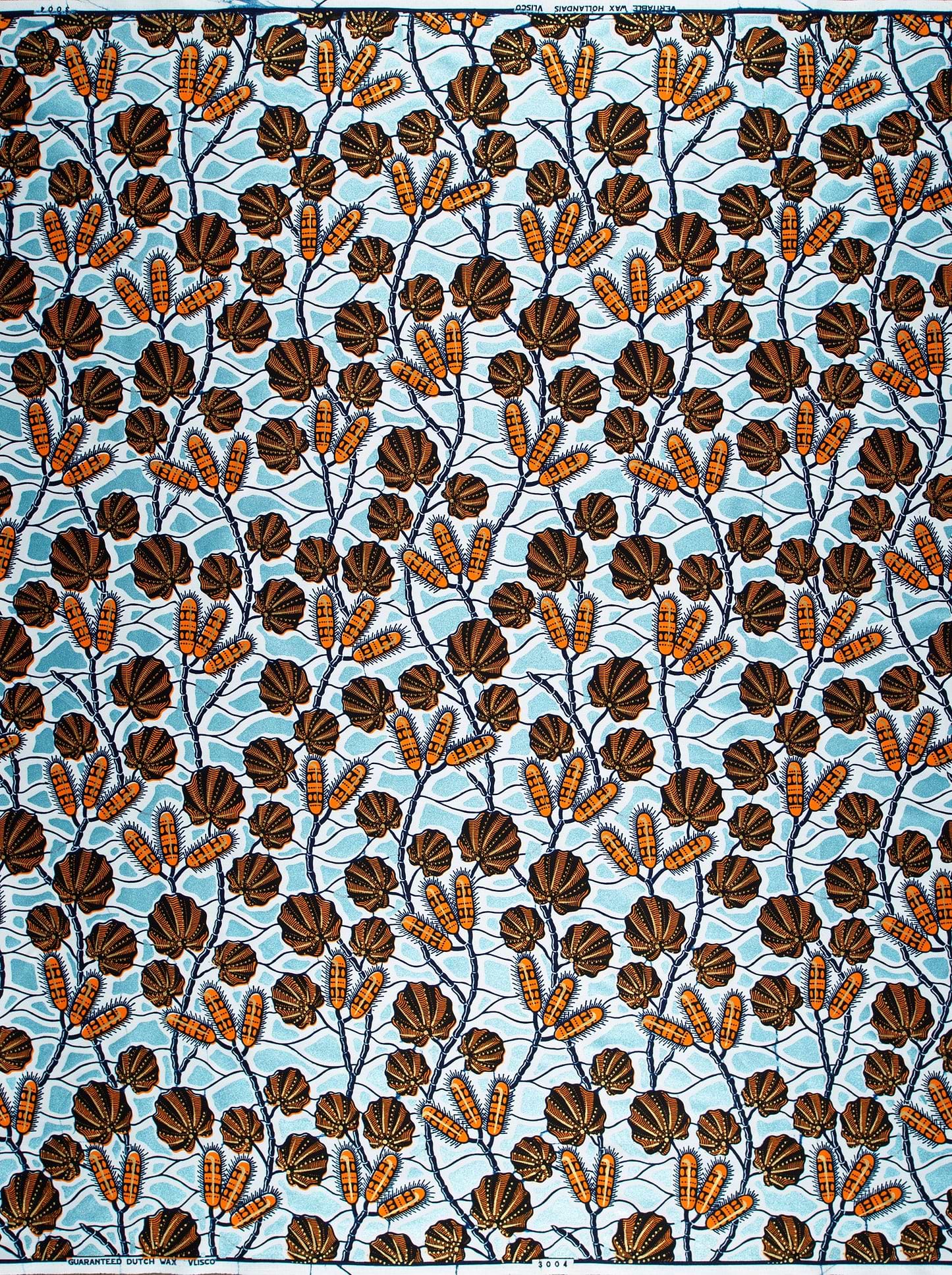 African print fabric pattern brown wax glitterglam vl03004.014