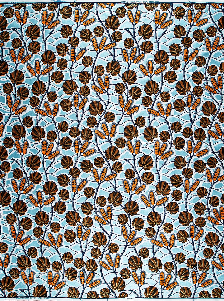 African print fabric pattern brown wax glitterglam vl03004.014