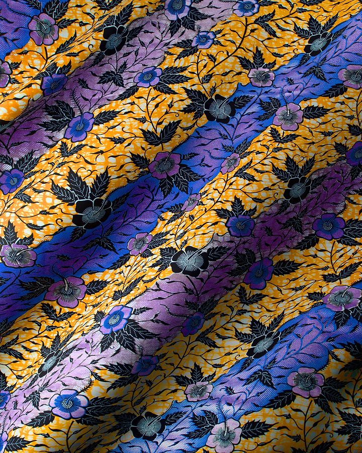 Vibrant batik fabric bold yellow super-wax vl03031.055