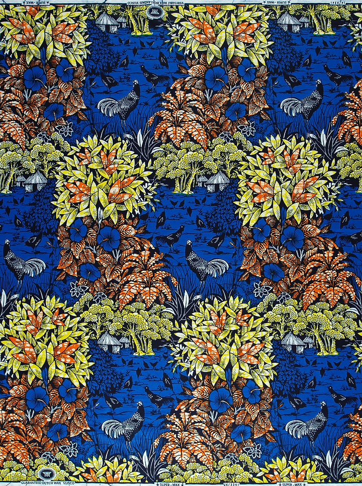 Vibrant african wax print fabric super-wax vl03241.216