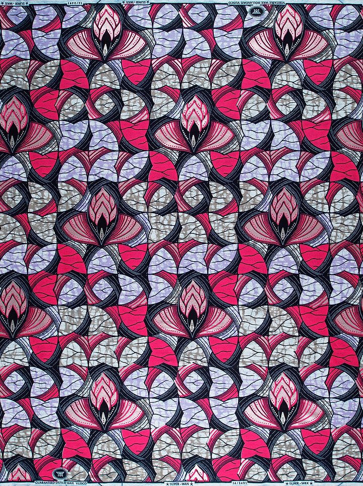 Vibrant pink black gray geometric super-wax vl03491.012