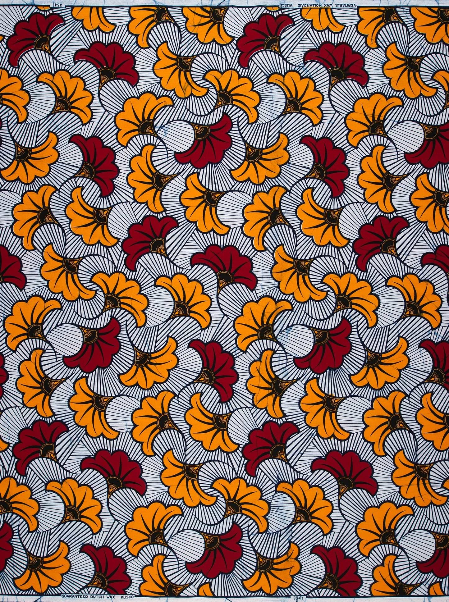 Vibrant orange deep red stylized wax hollandais vl03541.226
