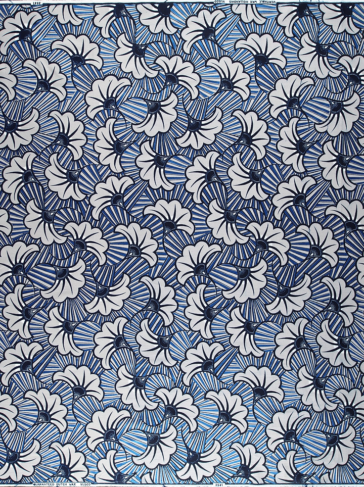 Wax Hollandais | VL03541.326 | Royal Blue Embellished