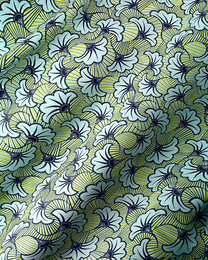 Wax Hollandais | VL03541.327 | Lime Green Embellished