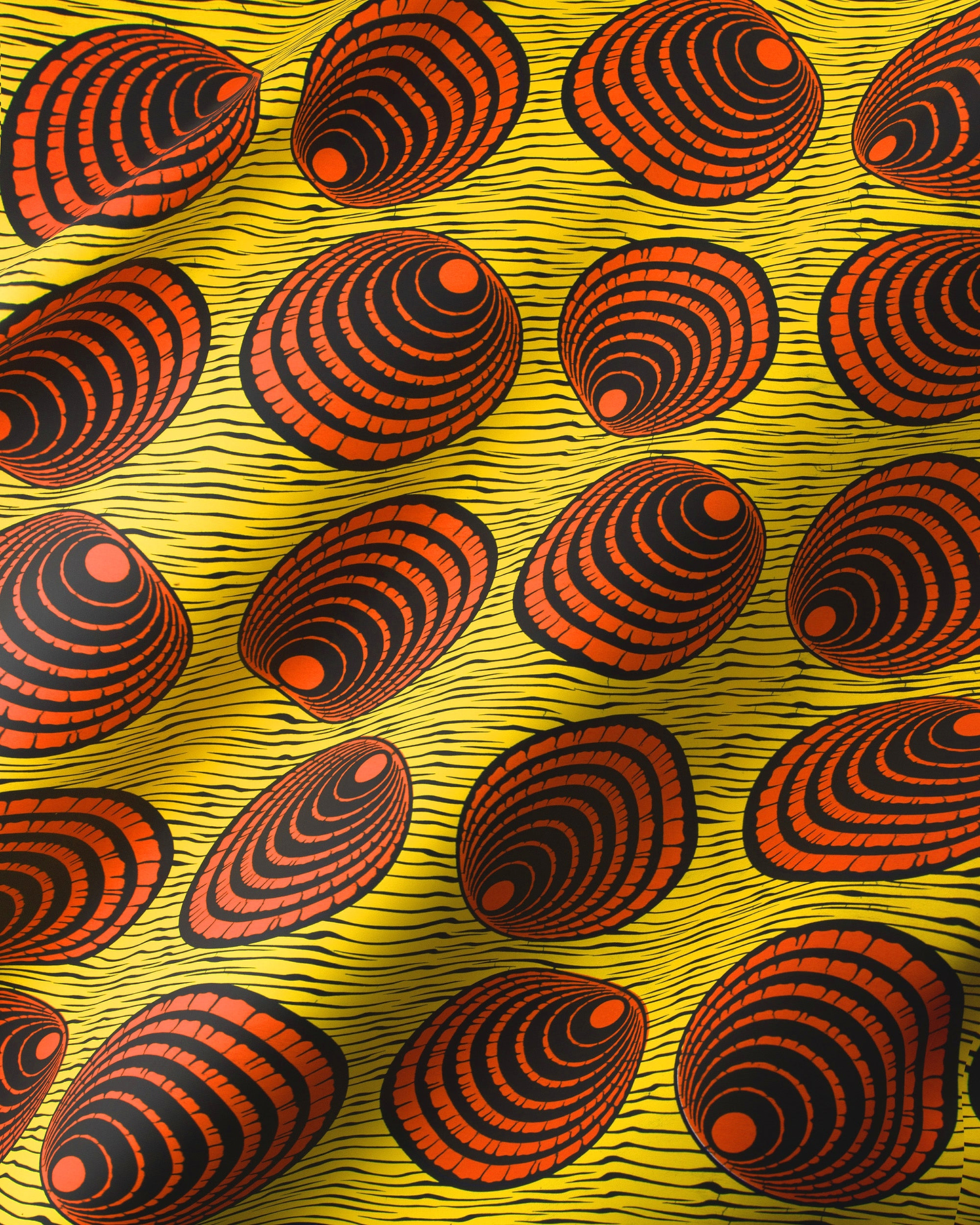 Vibrant yellow fabric bold orange wax hollandais vl03636.140