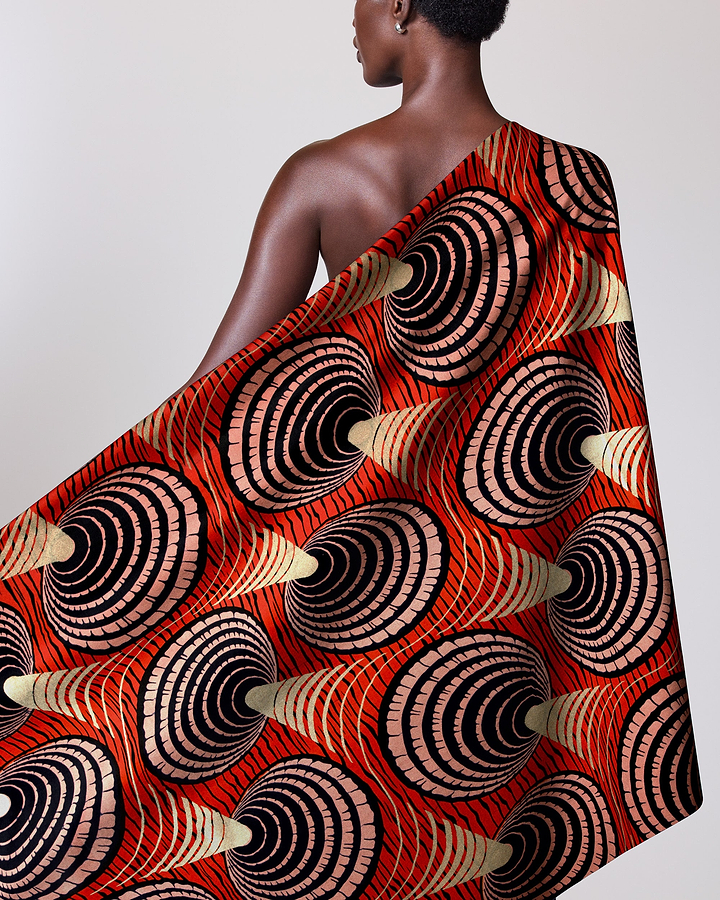 Vibrant red black cream-colored african wax hollandais vl03636.193