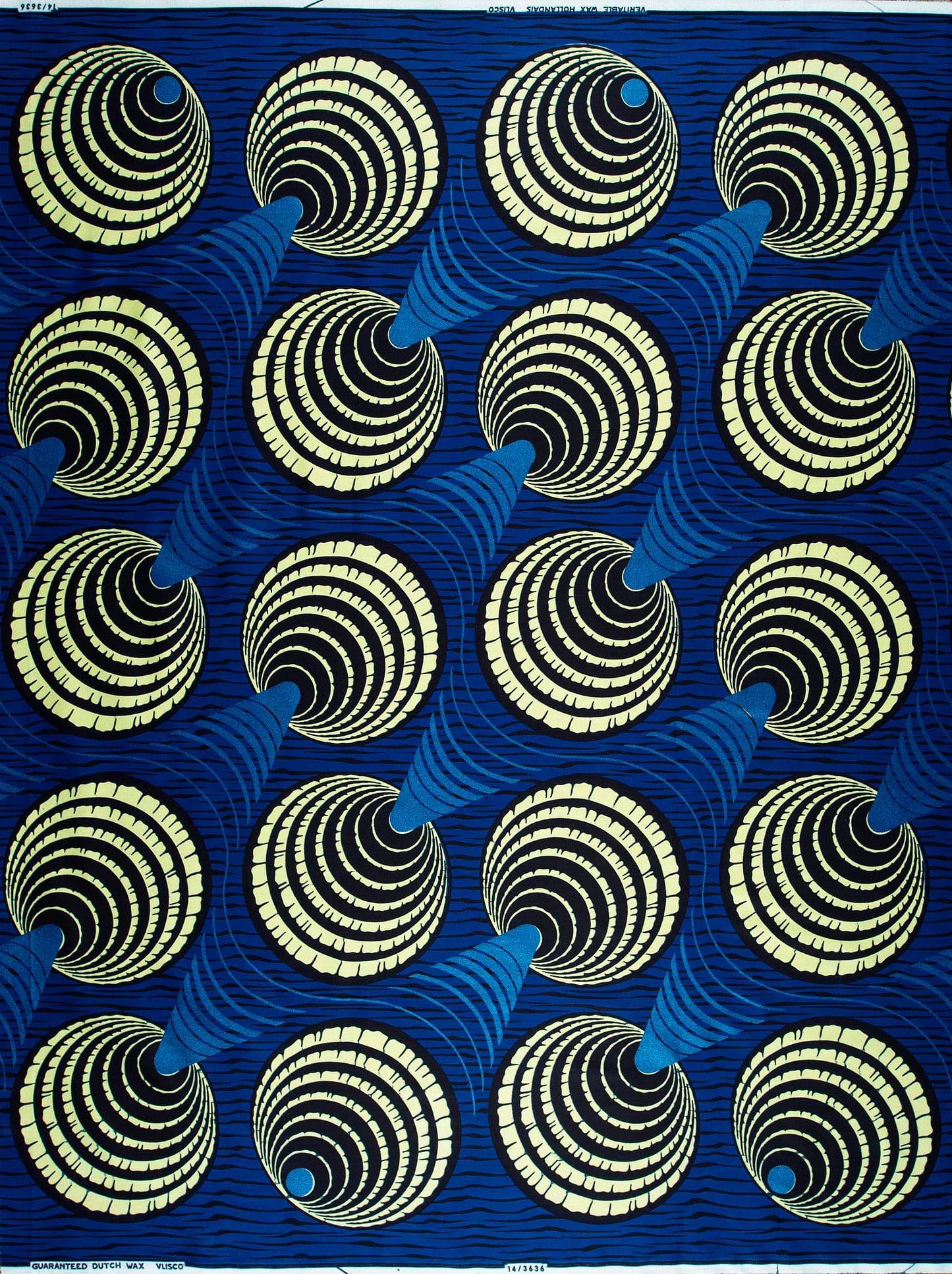 Vibrant blue wax print fabric wax hollandais vl03636.194