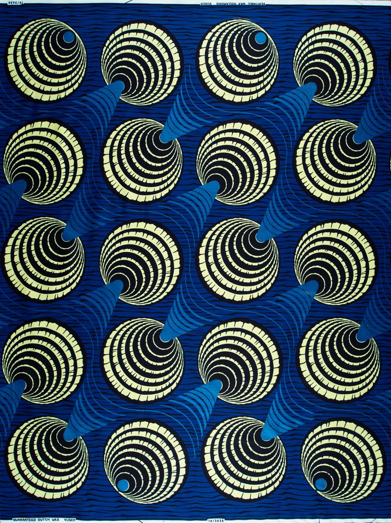 Vibrant blue wax print fabric wax hollandais vl03636.194