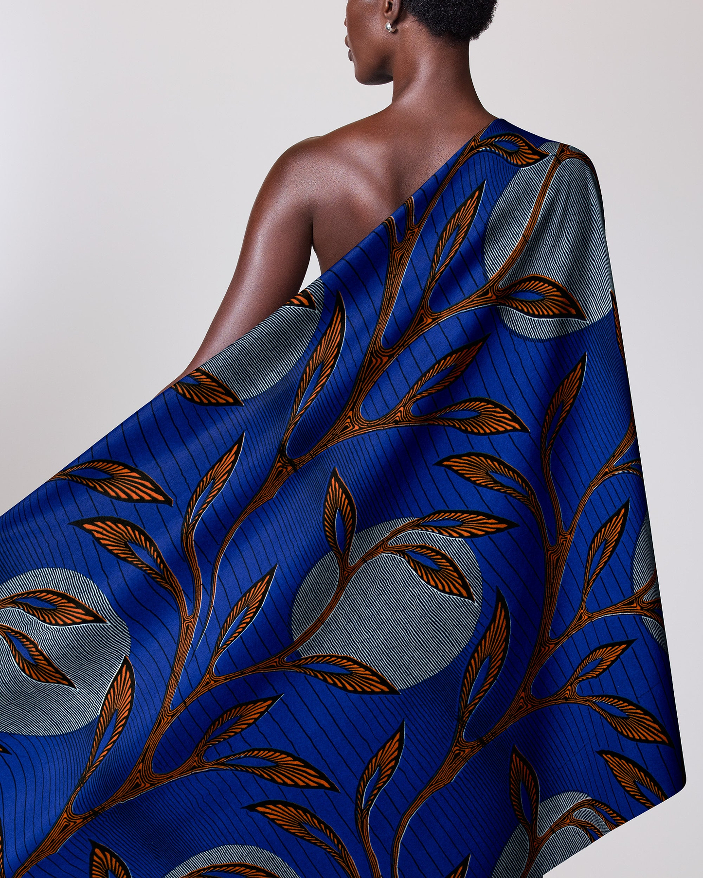 Vibrant blue african print fabric wax hollandais vl03639.212