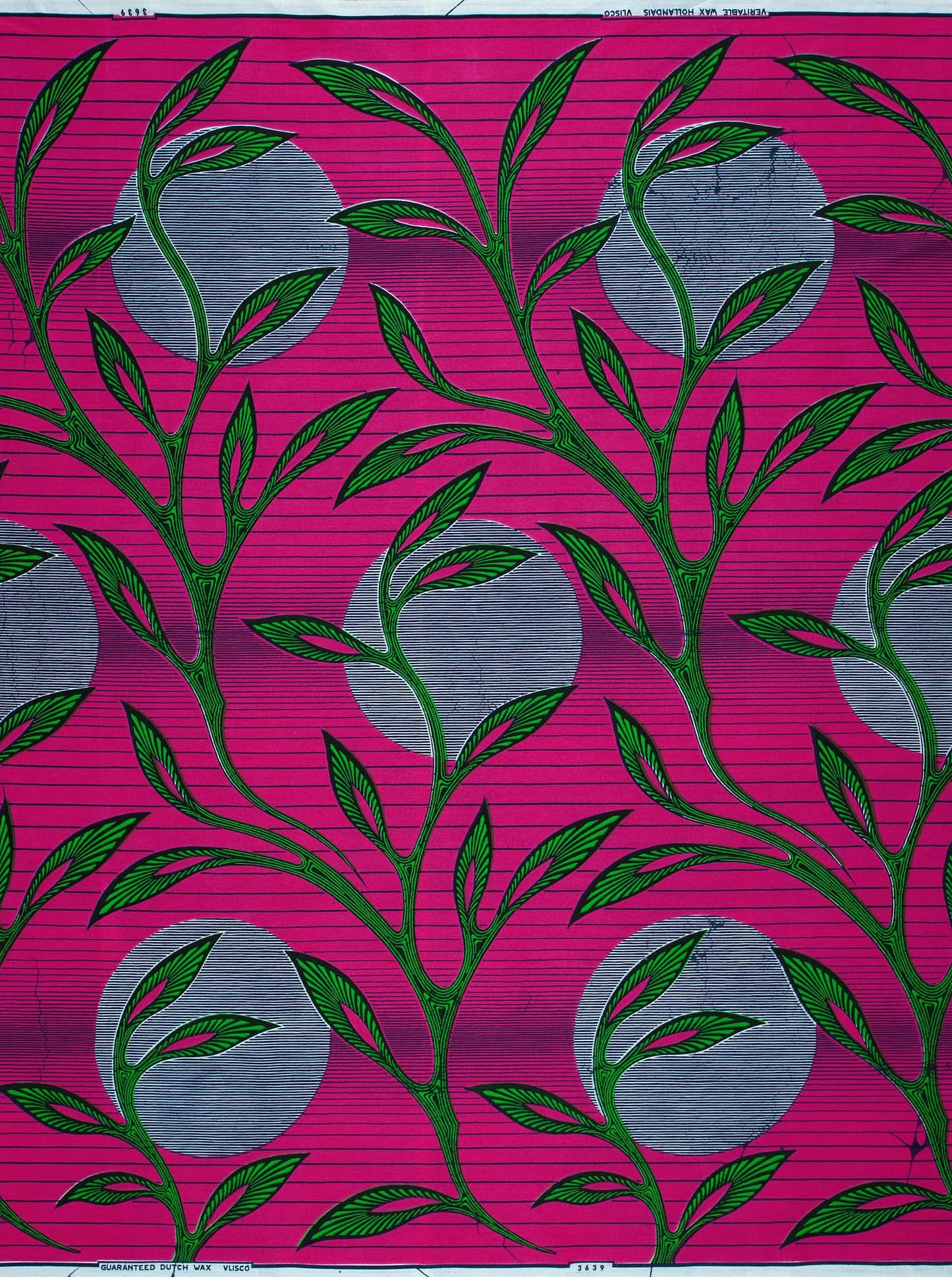 Vibrant pink african print fabric wax hollandais vl03639.214