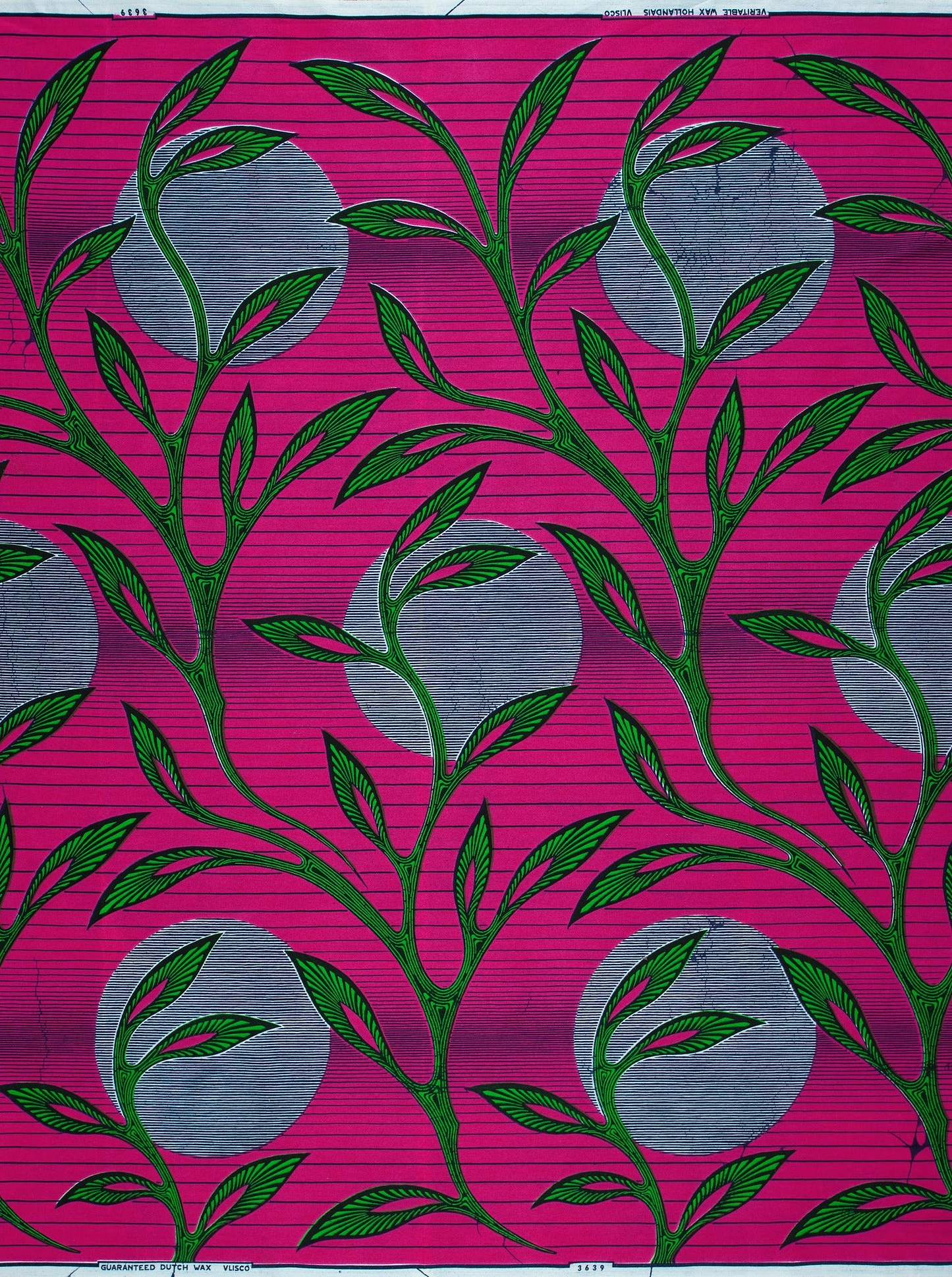 Vibrant pink african print fabric wax hollandais vl03639.214