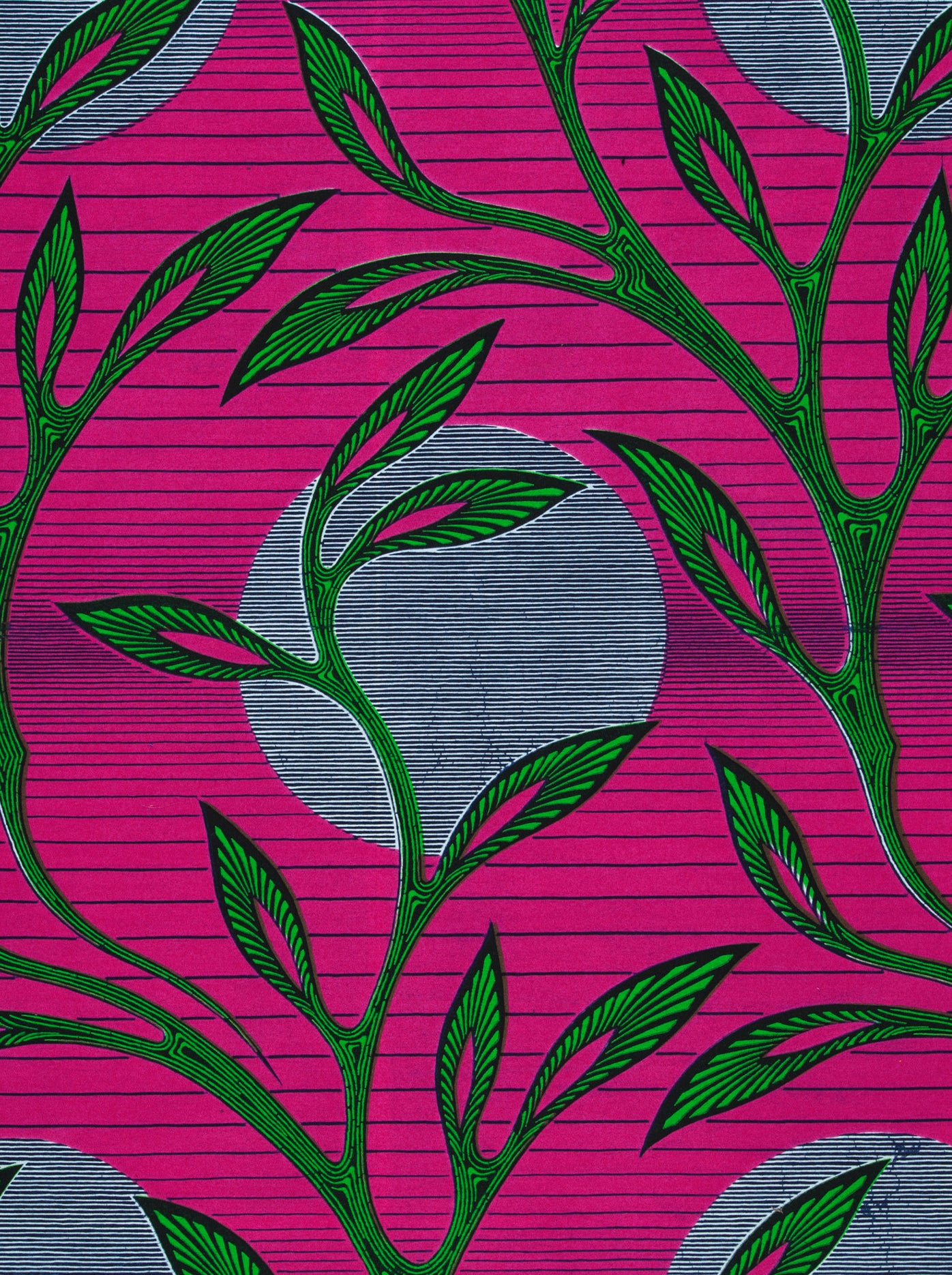Vibrant fuchsia fabric bold green wax hollandais vl03639.214