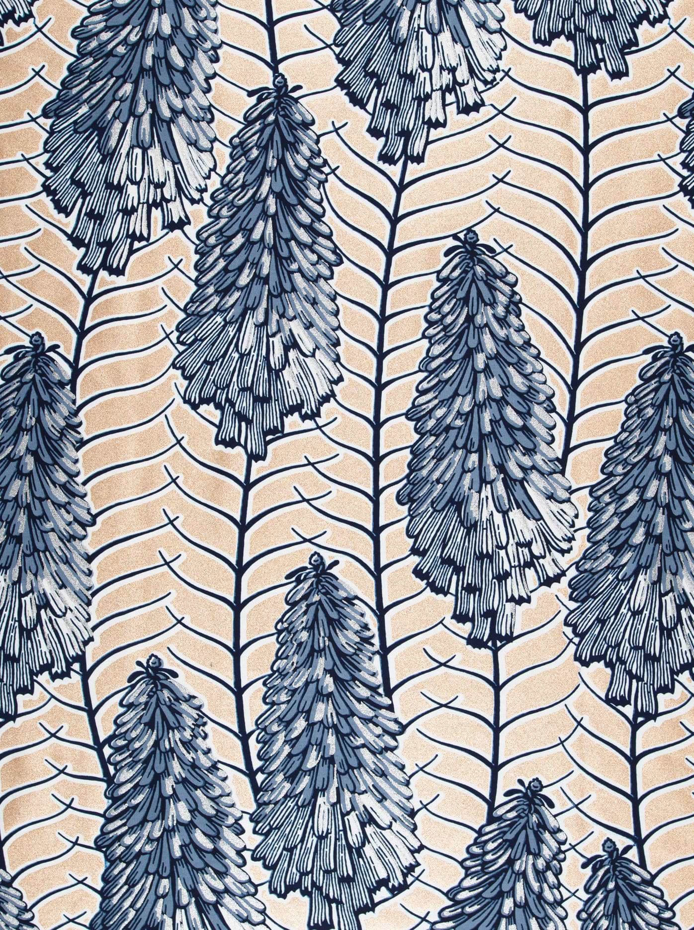 Beige fabric pattern stylized dark wax glitterglam