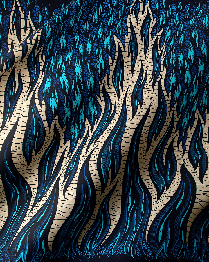 Wax Hollandais | VL03738.017 | Royal Blue Embellished