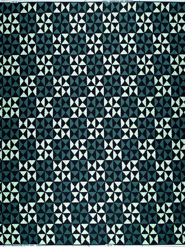 Geometric patterned textile triangles dark wax hollandais vl03784.064