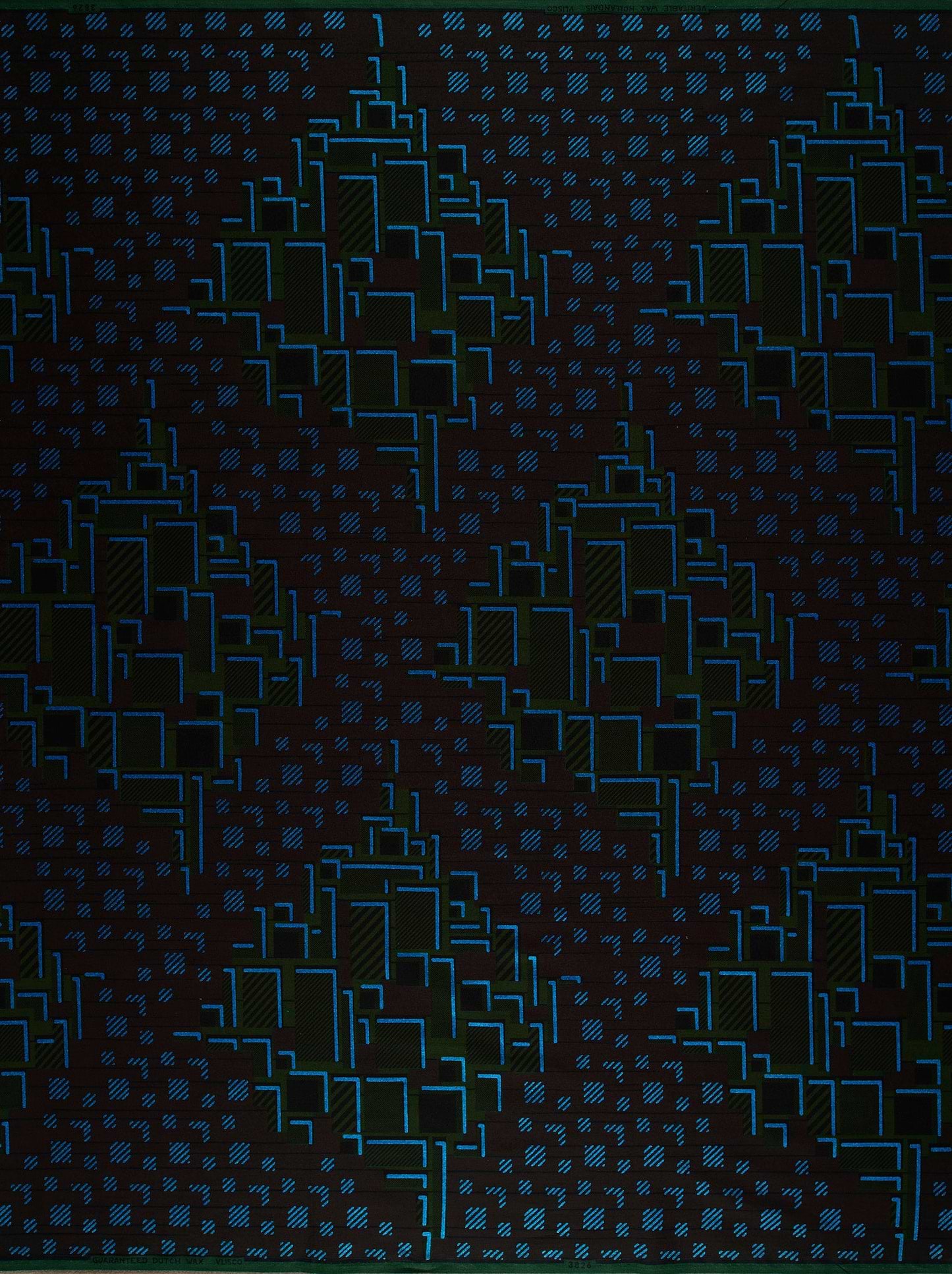 Dark blue digital cityscape pattern sky wax vl03826.172