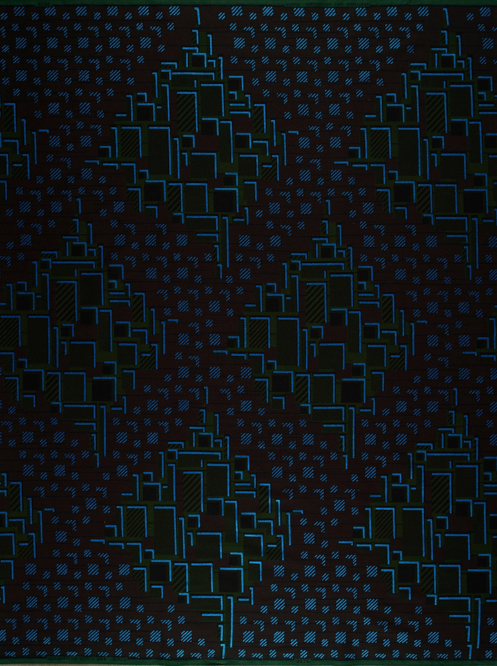 Dark blue digital cityscape pattern sky wax vl03826.172