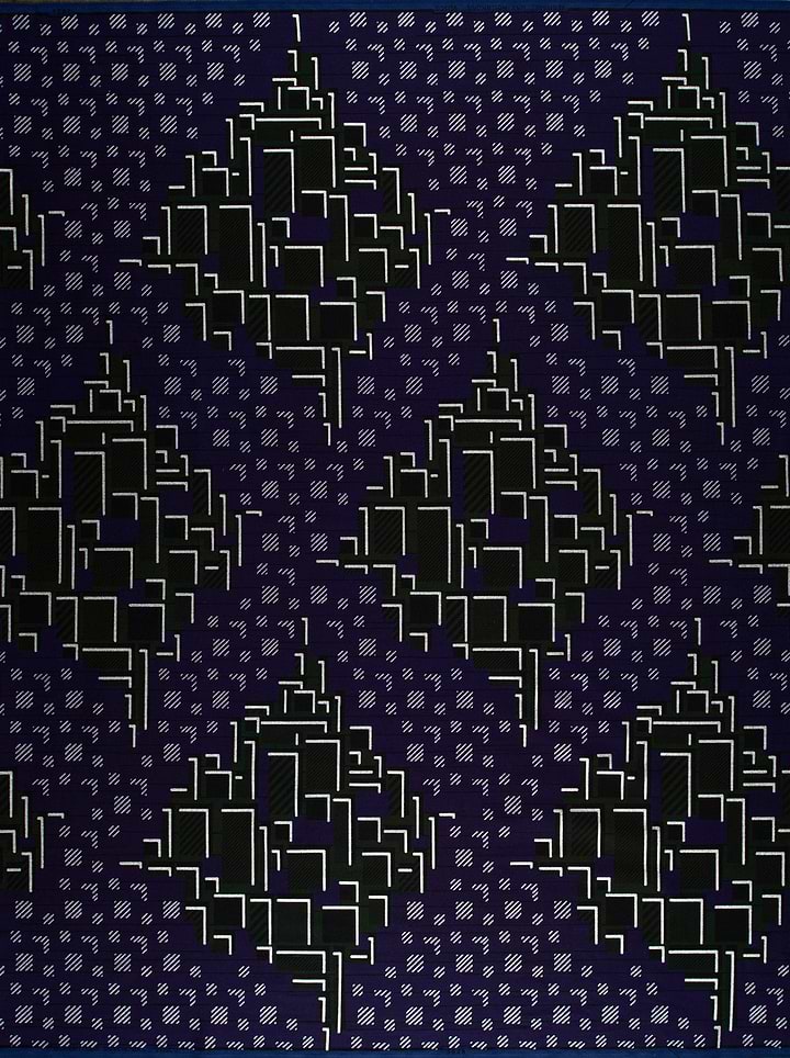 Dark blue fabric pattern abstract sky wax vl03826.174