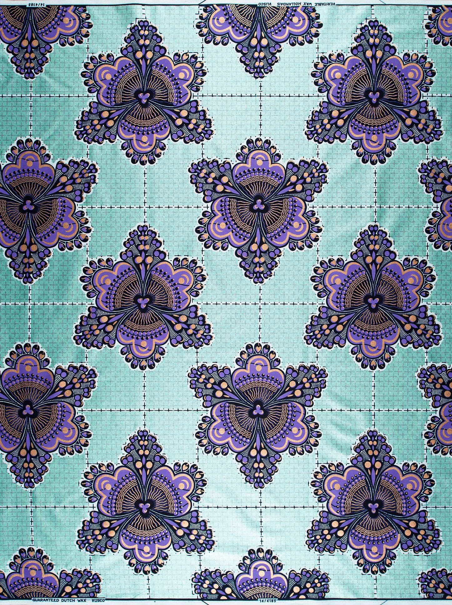 Purple brown floral-patterned fabric mint wax glitterglam vl04185.016